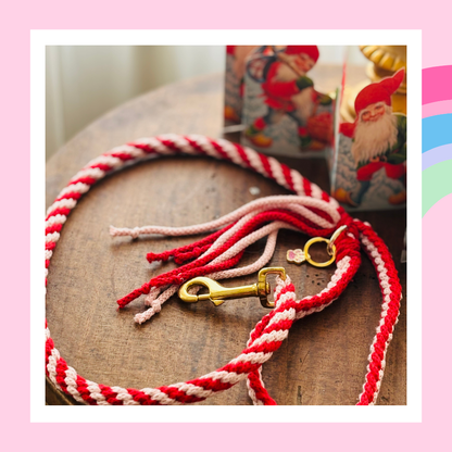 Rosa och Rött Handgjord Koppel