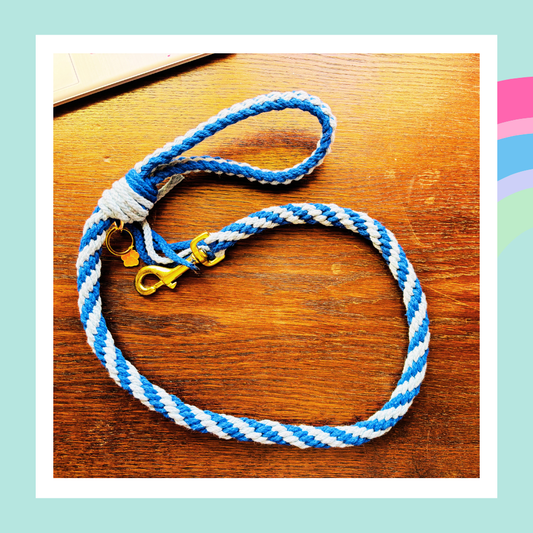 Mörk och ljusblå Handgjord Koppel